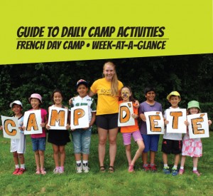 weekly guide for French Day Camps